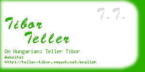 tibor teller business card